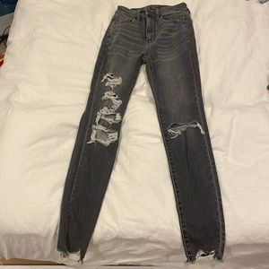 American Eagle Dark Grey Next Level Stretch Jeans